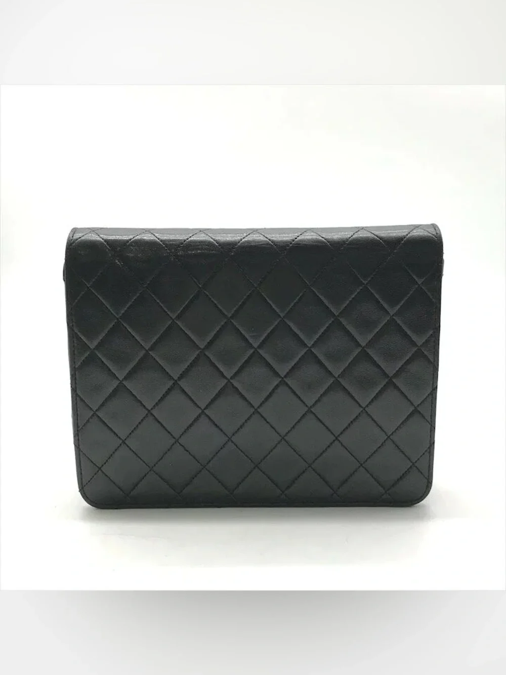 Authentic CHANEL Classic mini single flap black lambskin shoulder bag